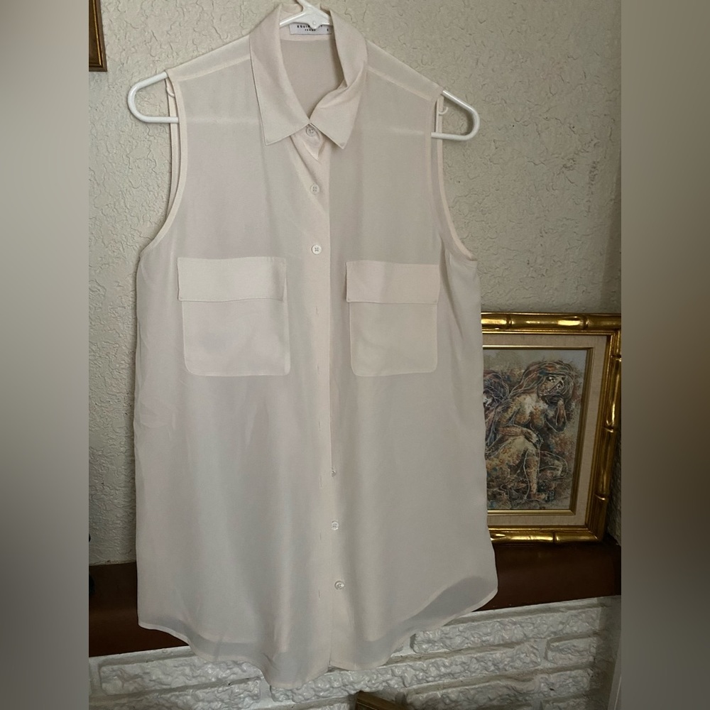 Cream Equipment Femme Women’s Small Top Sleeveless